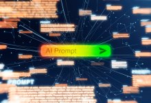 Digital illustration of AI prompt