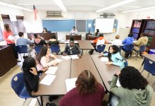 High school students engage in civic debate